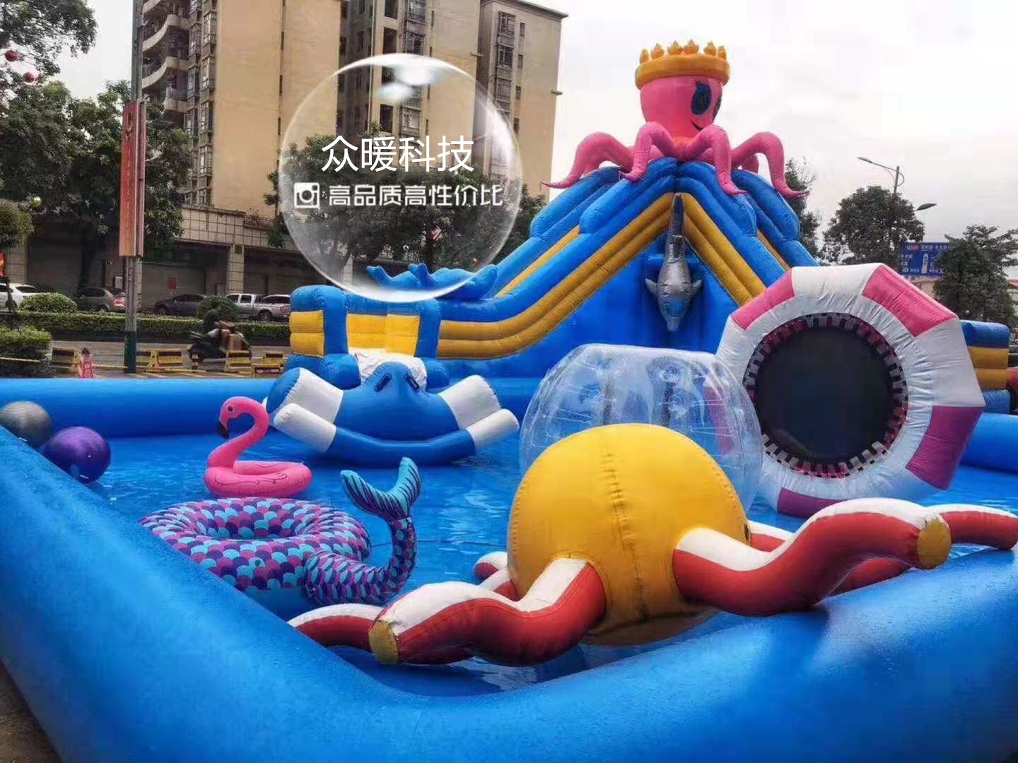 大型水上娛樂(lè)活動(dòng)，房地產(chǎn)夏日營(yíng)銷(xiāo)水上沖關(guān)和章魚(yú)樂(lè)園水上設(shè)備租賃 出售